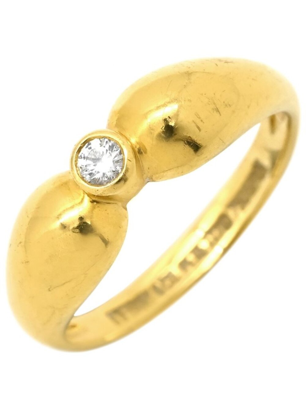 Tiffany & Co Ring Double Teardrop Yellow Gold T&Co YG